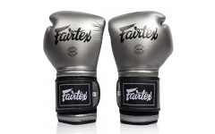 Боксерские перчатки Fairtex BGV9C-PLUS gun metallic 10 oz
