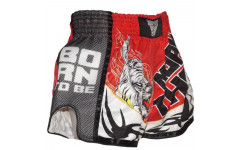 Шорты для бокса BORN TO BE TIGER WHITE-RED M